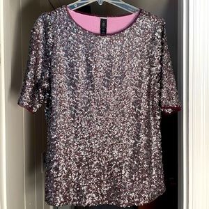 Black Label by Chico’s - Women’s Sequin Top, Size 2